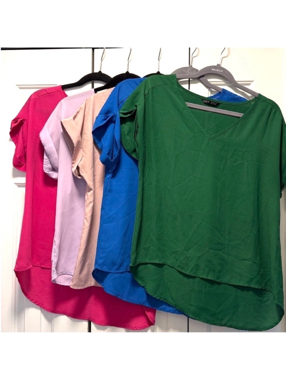 Bundle of 5 V-Neck Short Sleeve blouses medium
